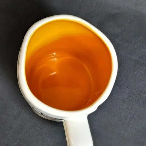 Rae Dunn PUMPKIN SPICE Heart Coffee Mug Orange Inside Thanksgiving Farmhouse - Picture 6 of 8